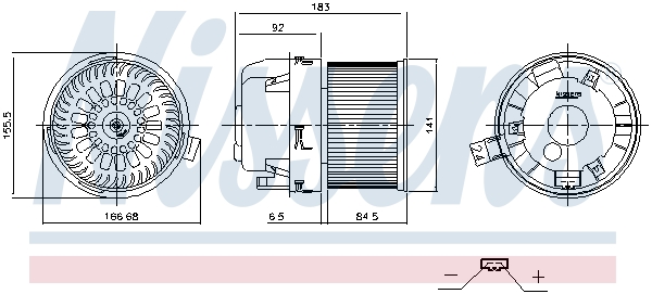NISSENS Kabineblæser 87677 for CITROËN VAUXHALL