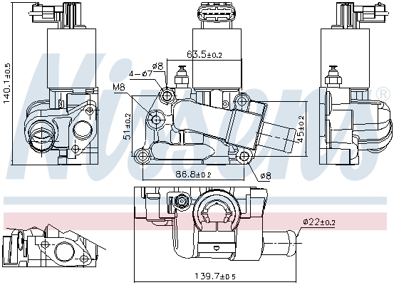 NISSENS EGR-ventil 98204 for VAUXHALL