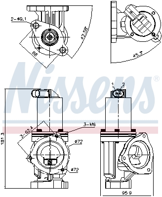 NISSENS EGR-ventil 98167 for KIA