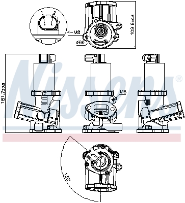 NISSENS EGR-ventil 98175 for VAUXHALL LANCIA FIAT SUZUKI