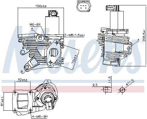NISSENS EGR-ventil 98189 for RENAULT
