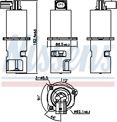 NISSENS EGR-ventil 98190 for VAUXHALL OPEL NISSAN RENAULT