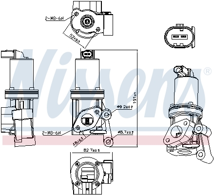 NISSENS EGR-ventil 98311 for KIA