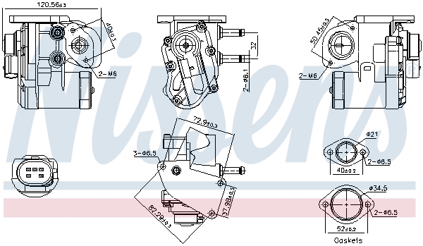 NISSENS EGR-ventil 98236 for VW