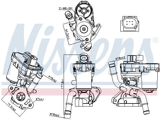 NISSENS EGR-ventil 98165 for FORD