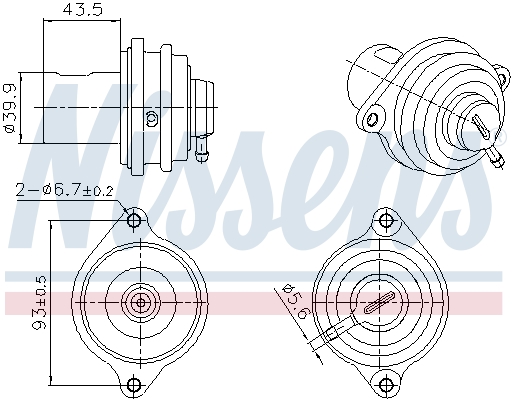 NISSENS EGR-ventil 98472 for SMART