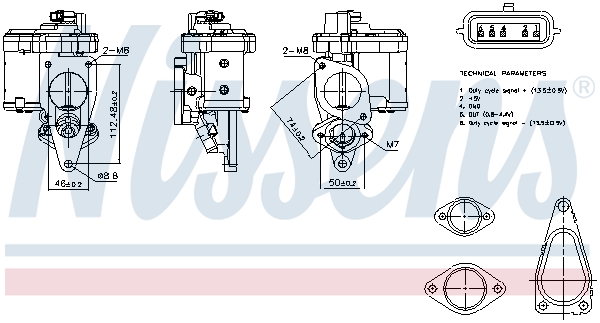 NISSENS EGR-ventil 98272 for RENAULT SUZUKI
