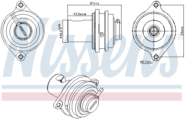 NISSENS EGR-ventil 98411 for MERCEDES-BENZ SMART