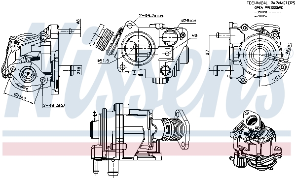 NISSENS EGR-ventil 98424 for PEUGEOT IVECO