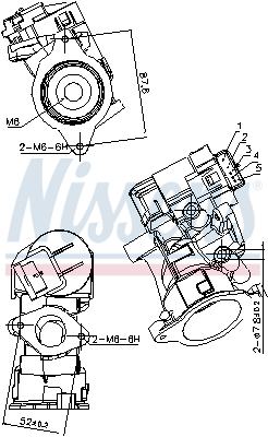 NISSENS EGR-ventil 98181 for PEUGEOT FORD VOLVO FIAT LANCIA ALFA ROMEO