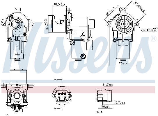 NISSENS EGR-ventil 98217 for VW PORSCHE
