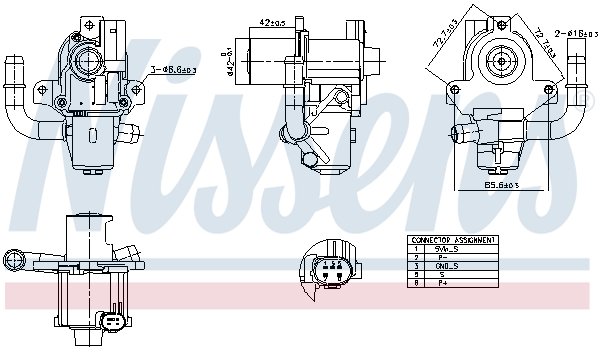 NISSENS EGR-ventil 98264 for NISSAN RENAULT DACIA
