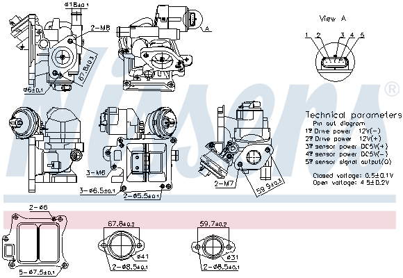 NISSENS EGR-ventil 98383 for VOLVO