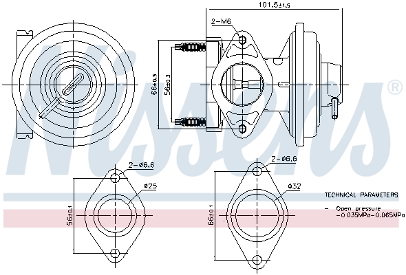 NISSENS EGR-ventil 98444 for FORD