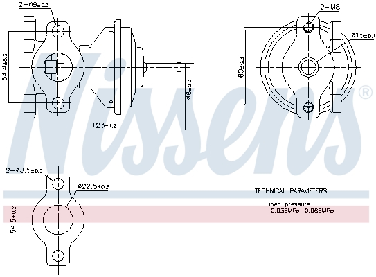 NISSENS EGR-ventil 98471 for VW