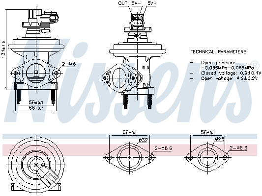 NISSENS EGR-ventil 98480 for FORD