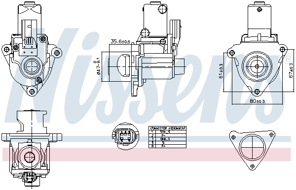 NISSENS EGR-ventil 98510 for KIA