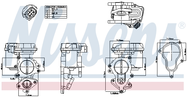 NISSENS EGR-ventil 98156 for AUDI