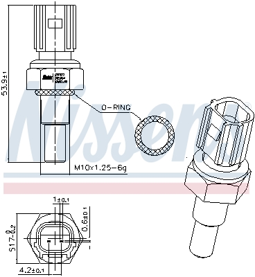 NISSENS Sensor, kølevæsketemp. 207071 for ACURA HONDA