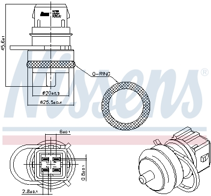 NISSENS Sensor, kølevæsketemp. 207000 for OPEL VAUXHALL VOLVO MITSUBISHI NISSAN DACIA SUZUKI