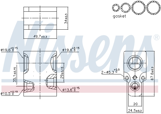 NISSENS Ekspansionsventil, klimaanlæg 999346 for OPEL VAUXHALL RENAULT TRUCKS