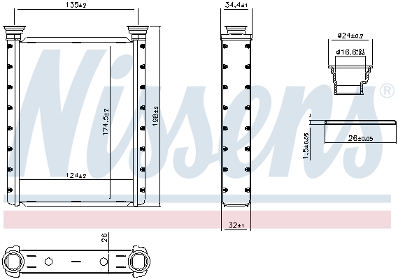 NISSENS Varmeelement, kabinevarme 707414 for TOYOTA