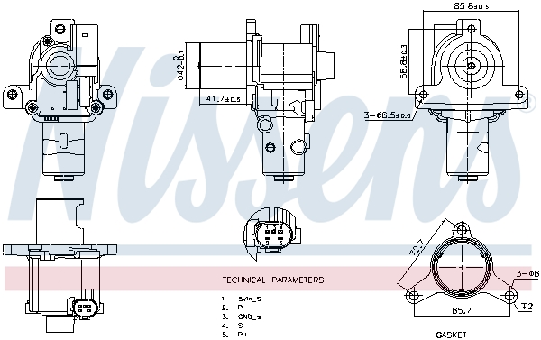 NISSENS EGR-ventil 98183 for NISSAN DACIA RENAULT SUZUKI