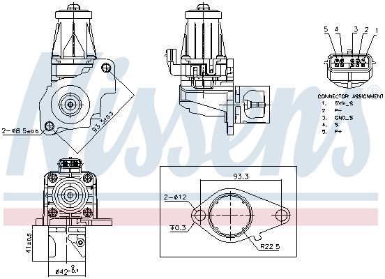 NISSENS EGR-ventil 98405 for MERCEDES-BENZ INFINITI DACIA
