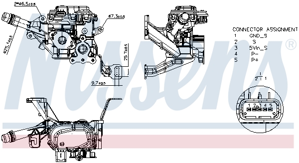 NISSENS EGR-Modul 98534 for DS TOYOTA