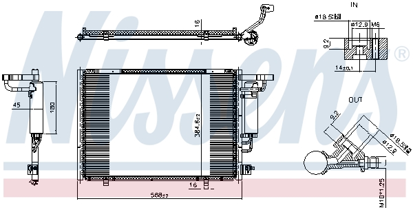 NISSENS Kondensor, klimaanlæg 941390 for FORD