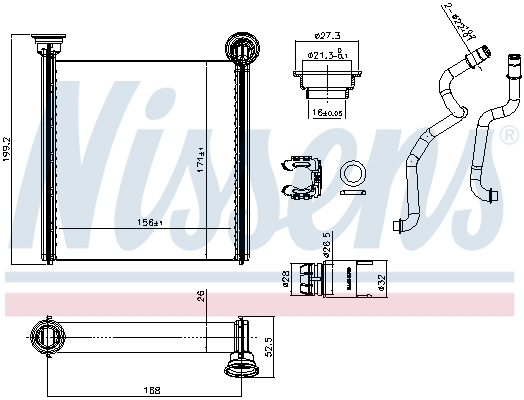 NISSENS Varmeelement, kabinevarme 707388 for SKODA