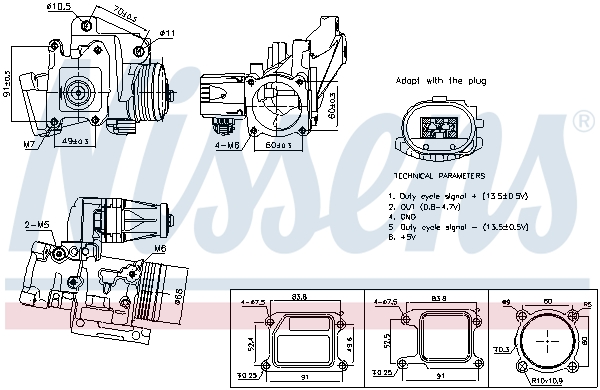 NISSENS EGR-ventil 98387 for VOLVO