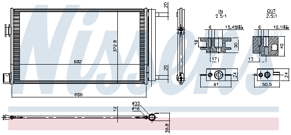NISSENS Kondensor, klimaanlæg 941386 for DACIA