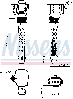 NISSENS Tændspole 966755 for OPEL ABARTH FIAT