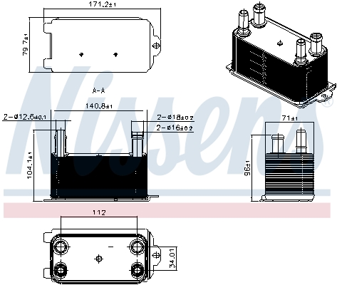 NISSENS Oliekøler, automatisk gearkasse 91707 for LAND ROVER