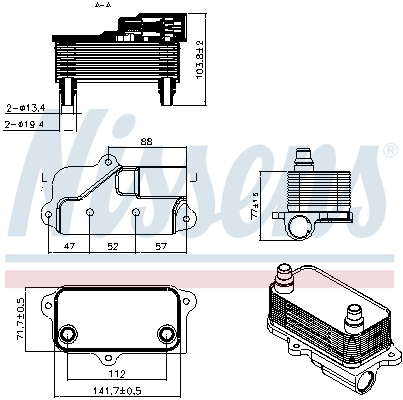 NISSENS Oliekøler, automatisk gearkasse 91575 for JAGUAR LAND ROVER
