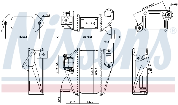 NISSENS Ladeluftkøler 961522 for HONDA