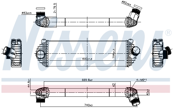 NISSENS Ladeluftkøler 961409 for FORD