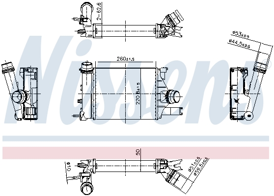 NISSENS Ladeluftkøler 961633 for RENAULT