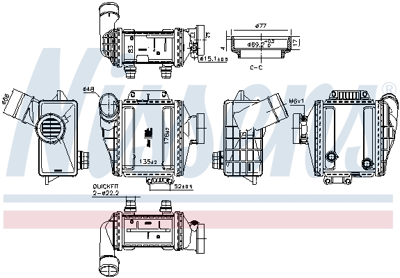 NISSENS Ladeluftkøler 96026 for MERCEDES-BENZ