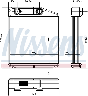 NISSENS Varmeelement, kabinevarme 707393 for FIAT VAUXHALL