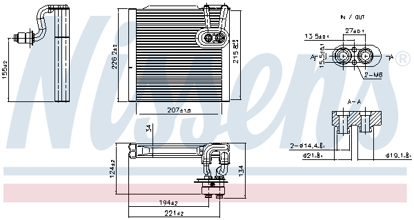 NISSENS Fordamper, klimaanlæg 92483 for KIA