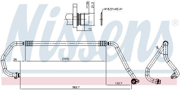 NISSENS Lavtryksslange, klimaanlæg 847575 for VAUXHALL NISSAN RENAULT