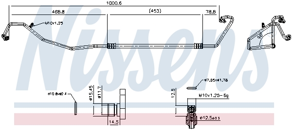 NISSENS Højtryksslange, klimaanlæg 846178 for VAUXHALL NISSAN RENAULT