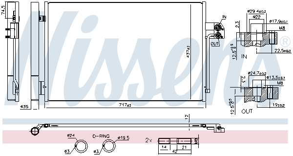 NISSENS Kondensor, klimaanlæg 941264 for VOLVO