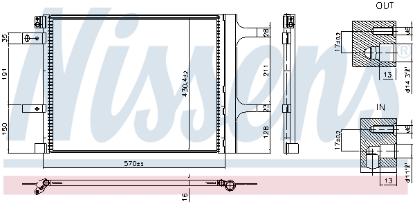 NISSENS Kondensor, klimaanlæg 941399 for TOYOTA