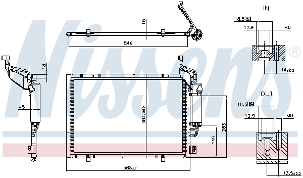 NISSENS Kondensor, klimaanlæg 941457 for FORD