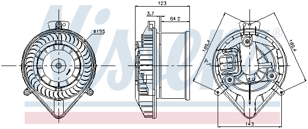 NISSENS Kabineblæser 87063 for VW