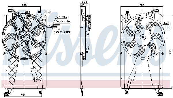 NISSENS Ventilator, motorkøling 85771 for FORD VOLVO