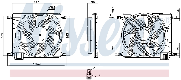 NISSENS Ventilator, motorkøling 850284 for CHEVROLET